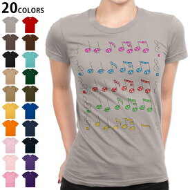 選べる20カラー tシャツ レディース 半袖 デザイン S M L Tシャツ ティーシャツ T shirt 004723 ラブリー 音楽　音符　水玉