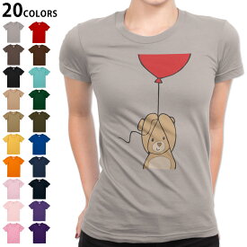 選べる20カラー tシャツ レディース 半袖 デザイン S M L Tシャツ ティーシャツ T shirt 005736 アニマル ハート　熊　キャラクター