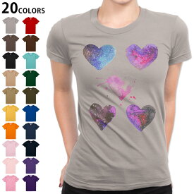 選べる20カラー tシャツ レディース 半袖 デザイン S M L Tシャツ ティーシャツ T shirt 014816 ハート　ピンク　かわいい