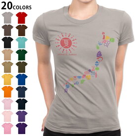 選べる20カラー tシャツ レディース 半袖 デザイン S M L Tシャツ ティーシャツ T shirt 015427 日本地図　日本語　夏　季節