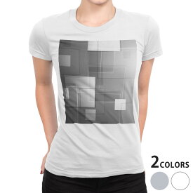 tシャツ レディース 半袖 白地 デザイン S M L XL Tシャツ ティーシャツ T shirt 000306 その他 モノクロ　タイル　市松模様