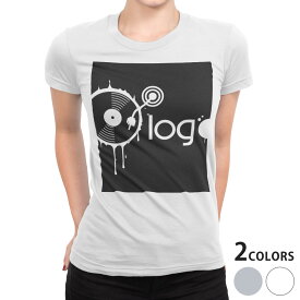 tシャツ レディース 半袖 白地 デザイン S M L XL Tシャツ ティーシャツ T shirt 001036 クール レコード　音楽
