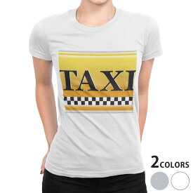 tシャツ レディース 半袖 白地 デザイン S M L XL Tシャツ ティーシャツ T shirt 001109 ユニーク タクシー　ナンプレ
