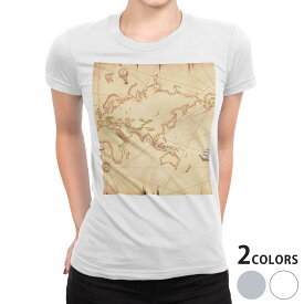 tシャツ レディース 半袖 白地 デザイン S M L XL Tシャツ ティーシャツ T shirt 001191 ユニーク 地図　船