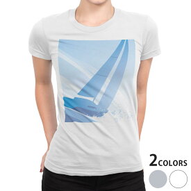 tシャツ レディース 半袖 白地 デザイン S M L XL Tシャツ ティーシャツ T shirt 001346 その他 船　海　ヨット
