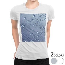 tシャツ レディース 半袖 白地 デザイン S M L XL Tシャツ ティーシャツ T shirt 001750 クール 水玉　シャボン玉　バブル