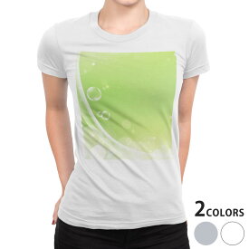 tシャツ レディース 半袖 白地 デザイン S M L XL Tシャツ ティーシャツ T shirt 001811 その他 シンプル　しゃぼん玉　緑