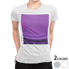 tシャツ レディース 半袖 白地 デザイン S M L XL Tシャツ ティーシャツ T shirt 001988 ラグジュアリー シンプル　紫