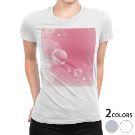 tシャツ レディース 半袖 白地 デザイン S M L XL Tシャツ ティーシャツ T shirt 002022 ラグジュアリー ピンク　しゃぼん玉
