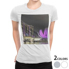 tシャツ レディース 半袖 白地 デザイン S M L XL Tシャツ ティーシャツ T shirt 003454 写真・風景 外国　写真　景色　風景