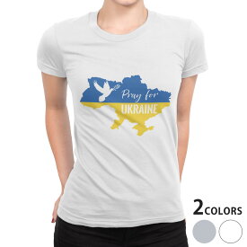 tシャツ レディース 半袖 白地 デザイン S M L XL Tシャツ ティーシャツ T shirt 020986 ukraine ウクライナ