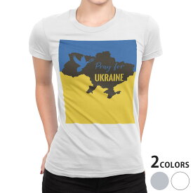 tシャツ レディース 半袖 白地 デザイン S M L XL Tシャツ ティーシャツ T shirt 020987 ukraine ウクライナ