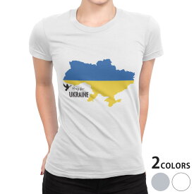 tシャツ レディース 半袖 白地 デザイン S M L XL Tシャツ ティーシャツ T shirt 020988 ukraine ウクライナ