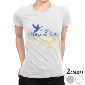 tシャツ レディース 半袖 白地 デザイン S M L XL Tシャツ ティーシャツ T shirt 020998 ukraine ウクライナ
