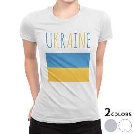 tシャツ レディース 半袖 白地 デザイン S M L XL Tシャツ ティーシャツ T shirt 021002 ukraine ウクライナ