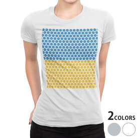 tシャツ レディース 半袖 白地 デザイン S M L XL Tシャツ ティーシャツ T shirt 021007 ukraine ウクライナ