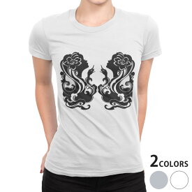 tシャツ レディース 半袖 白地 デザイン S M L XL Tシャツ ティーシャツ T shirt 004596 ラブリー イラスト　シンプル　黒