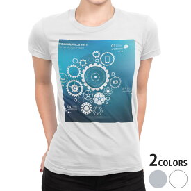 tシャツ レディース 半袖 白地 デザイン S M L XL Tシャツ ティーシャツ T shirt 004916 クール インテリ　ネジ　青