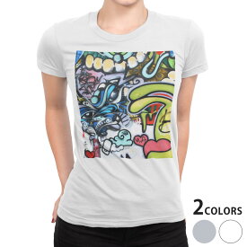 tシャツ レディース 半袖 白地 デザイン S M L XL Tシャツ ティーシャツ T shirt 005009 ユニーク イラスト　キャラクター　モンスター