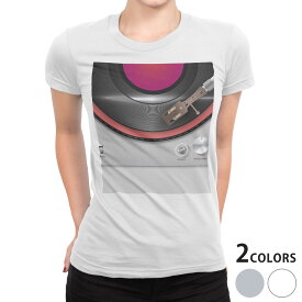 tシャツ レディース 半袖 白地 デザイン S M L XL Tシャツ ティーシャツ T shirt 007369 クール レコード　音楽　曲