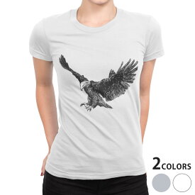 tシャツ レディース 半袖 白地 デザイン S M L XL Tシャツ ティーシャツ T shirt 009728 鳥　和風　和柄