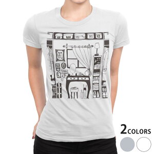 tシャツ レディース 半袖 白地 デザイン M L 白 ホワイト グレー Tシャツ ティーシャツ T shirt 010214 おしゃれ ファッション メイク