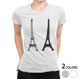 tシャツ レディース 半袖 白地 デザイン S M L XL Tシャツ ティーシャツ T shirt 011454 塔　シンプル　風景
