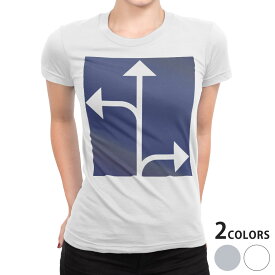 tシャツ レディース 半袖 白地 デザイン S M L XL Tシャツ ティーシャツ T shirt 011814 標識　自転車　道路