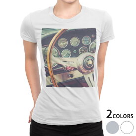 tシャツ レディース 半袖 白地 デザイン S M L XL Tシャツ ティーシャツ T shirt 012602 車　写真　かっこいい