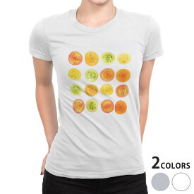 tシャツ レディース 半袖 白地 デザイン S M L XL Tシャツ ティーシャツ T shirt 013341 トマト　野菜　食べ物