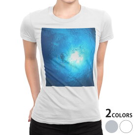 tシャツ レディース 半袖 白地 デザイン S M L XL Tシャツ ティーシャツ T shirt 014458 海　ダイビング
