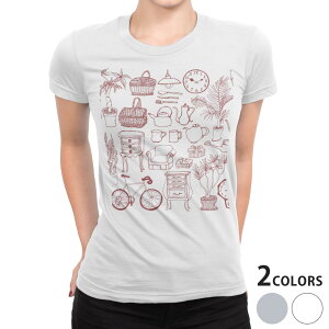 tシャツ レディース 半袖 白地 デザイン M L 白 ホワイト グレー Tシャツ ティーシャツ T shirt 014877 家具 イラスト おしゃれ