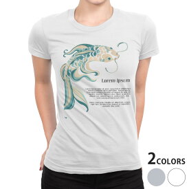 tシャツ レディース 半袖 白地 デザイン S M L XL Tシャツ ティーシャツ T shirt 015257 鯉　魚　こどもの日　英字