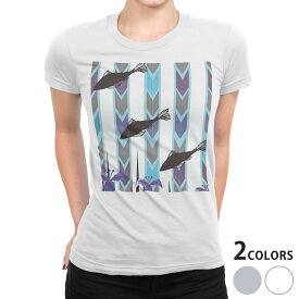 tシャツ レディース 半袖 白地 デザイン S M L XL Tシャツ ティーシャツ T shirt 015457 魚　鯉　和柄