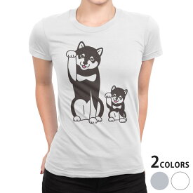 tシャツ レディース 半袖 白地 デザイン S M L XL Tシャツ ティーシャツ T shirt 016087 犬　dog　かわいい