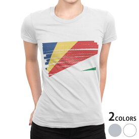 tシャツ レディース 半袖 白地 デザイン S M L XL Tシャツ ティーシャツ T shirt 018556 国旗 seychelles セイシェル