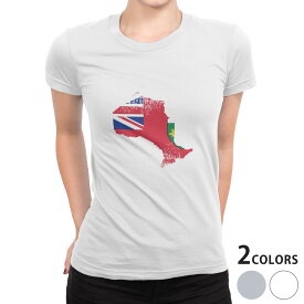 tシャツ レディース 半袖 白地 デザイン S M L XL Tシャツ ティーシャツ T shirt 018914 国旗 ontario オンタリオ