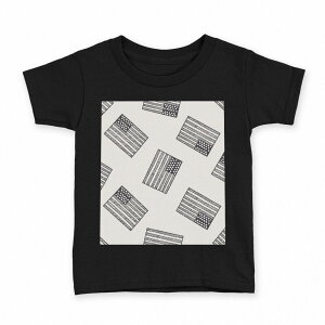 tシャツ キッズ 半袖 黒地 ブラック デザイン 90 100 110 120 130 140 150 160 Tシャツ ティーシャツ T shirt 010688 国旗 外国 白 黒