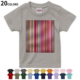 選べる20カラー tシャツ キッズ 半袖 カラー デザイン 90 100 110 120 130 140 150 160 Tシャツ ティーシャツ T shirt　004832 模様　しましま