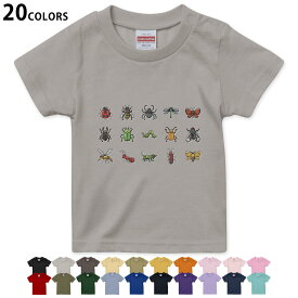 選べる20カラー tシャツ キッズ 半袖 カラー デザイン 90 100 110 120 130 140 150 160 Tシャツ ティーシャツ T shirt 013485 虫　昆虫　テントウムシ