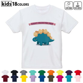 ドライTシャツ 吸水 速乾 DRY 選べる18カラー 4サイズ キッズ 半袖 デザインドライTシャツ スポーツ ゆったり デザイン 120サイズ 130サイズ 140サイズ 150サイズ 160サイズ 017546 ダイナソー　恐竜　Dinosaur