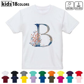 ドライTシャツ 吸水 速乾 DRY 選べる18カラー 4サイズ キッズ 半袖 デザインドライTシャツ スポーツ ゆったり デザイン 120サイズ 130サイズ 140サイズ 150サイズ 160サイズ 019654 文字 b アルファベット