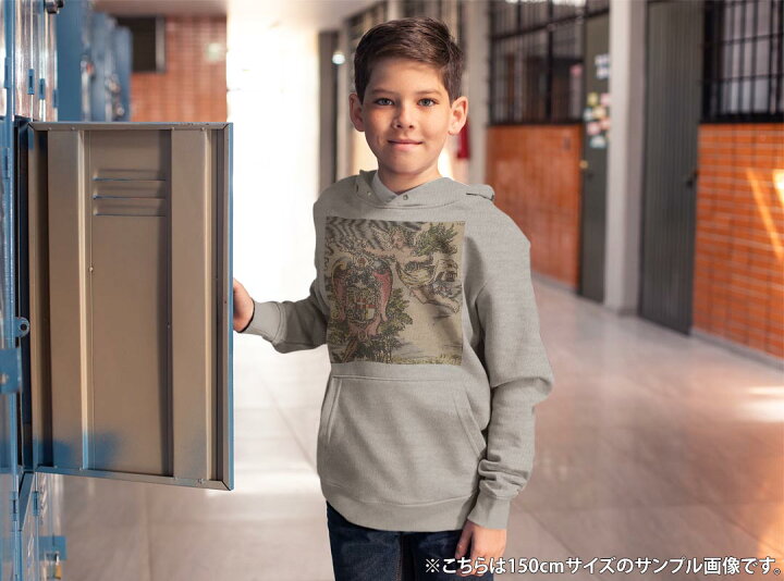 楽天市場 パーカー キッズ ホワイト グレー ブラック デザイン 110 130 150 Parker Hooded Sweatshirt フーディ 白 黒 灰色 子供 男の子 女の子 0060 天使 絵画 イラスト Kabeコレ