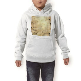 パーカー キッズ ホワイト グレー ブラック デザイン 110 130 150 parker hooded sweatshirt フーディ 白　黒　灰色 子供 男の子 女の子 000808 ミラー　四角