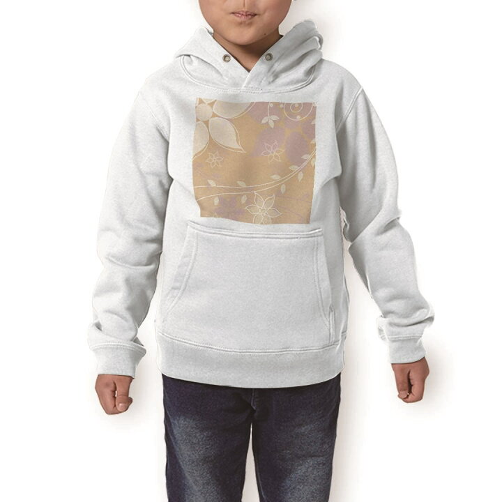 楽天市場 パーカー キッズ ホワイト グレー ブラック デザイン 110 130 150 Parker Hooded Sweatshirt フーディ 白 黒 灰色 子供 男の子 女の子 花 フラワー イラスト Kabeコレ