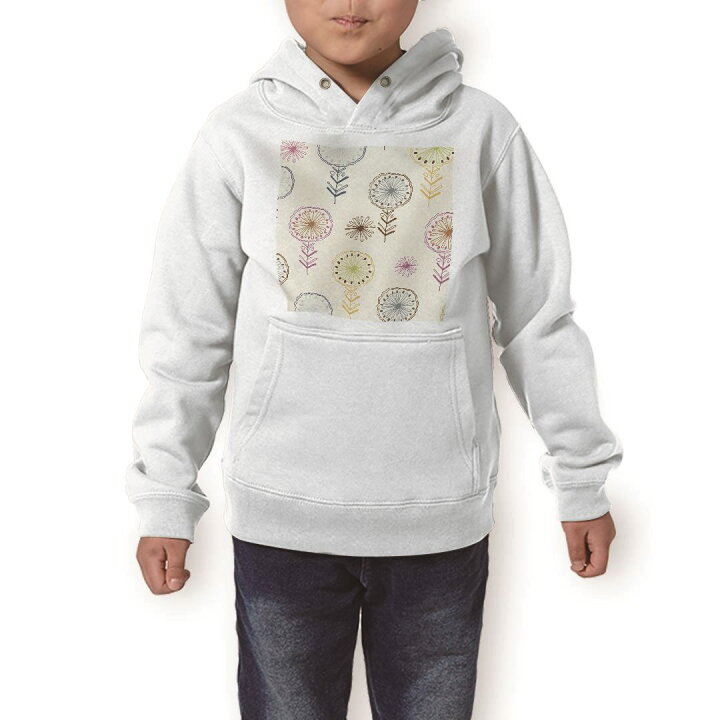 楽天市場 パーカー キッズ ホワイト グレー ブラック デザイン 110 130 150 Parker Hooded Sweatshirt フーディ 白 黒 灰色 子供 男の子 女の子 花 イラスト カラフル Kabeコレ