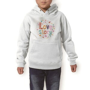 パーカー キッズ ホワイト グレー ブラック デザイン 110 130 150 parker hooded sweatshirt フーディ 白 黒 灰色 子供 男の子 女の子 008482 花 フラワー ハート 文字