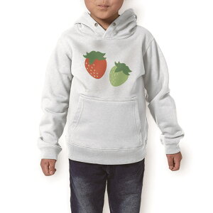 パーカー キッズ ホワイト グレー ブラック デザイン 110 130 150 parker hooded sweatshirt フーディ 白 黒 灰色 子供 男の子 女の子 009548 いちご 赤 緑