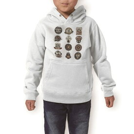 パーカー キッズ ホワイト グレー ブラック デザイン 110 130 150 parker hooded sweatshirt フーディ 白　黒　灰色 子供 男の子 女の子 010166 音楽　ギター　英語