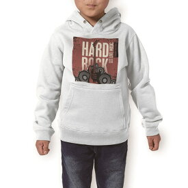 パーカー キッズ ホワイト グレー ブラック デザイン 110 130 150 parker hooded sweatshirt フーディ 白　黒　灰色 子供 男の子 女の子 011867 ギター　ロック　かっこいい